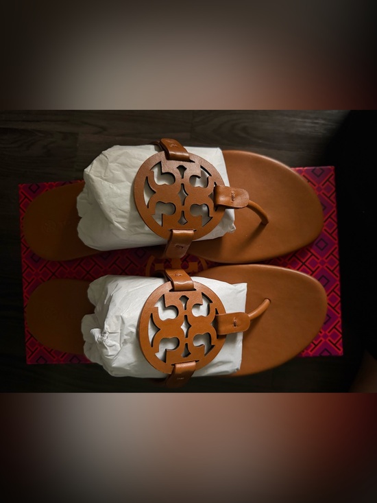 Tory Burch Shoes - New! Tory Burch Miller Tan Leather Thong Sandal